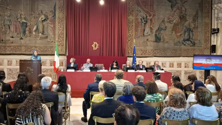 کلمة مريم رجوي في البرلمان الإيطالي:الحل الوحيد يكمن في "الخيار الثالث"، وهو تغيير النظام بأيدي الشعب الإيراني ومقاومته المنظمة