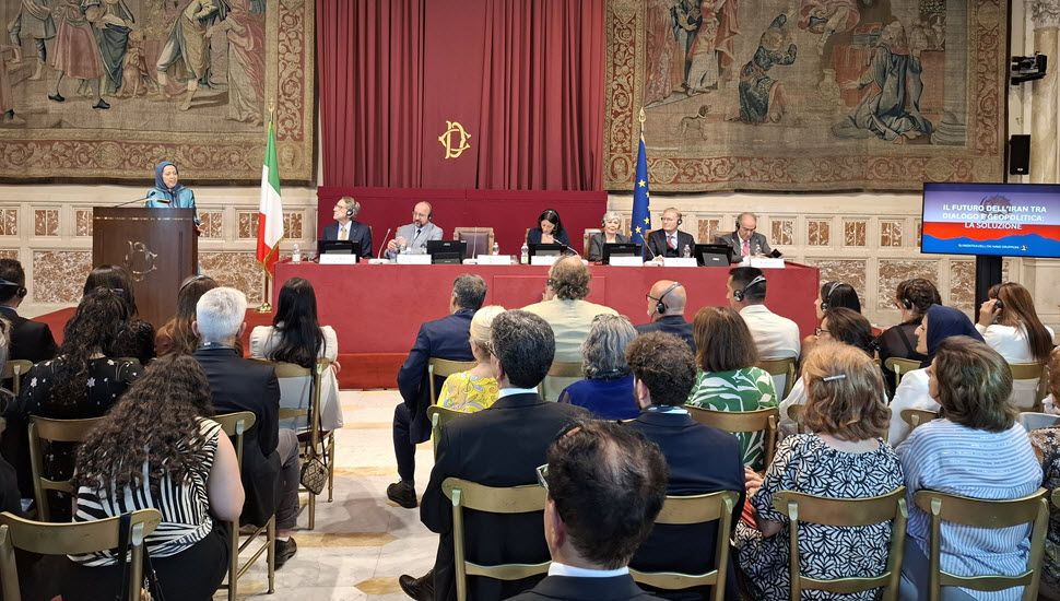 البرلمان الإيطالي: مؤتمر "إيران ما بعد الحرب ودور المقاومة المنظمة" بحضور مريم رجوي