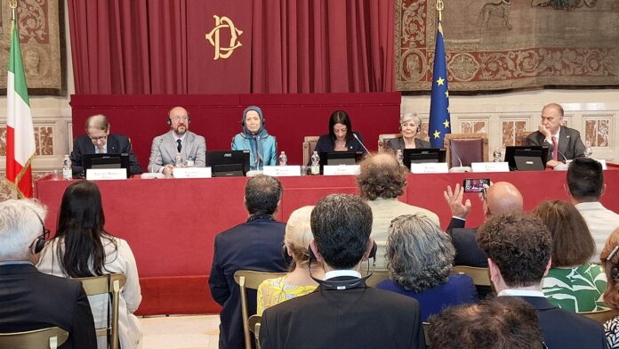 مريم رجوي تدعو من روما إلى عزل النظام الإيراني على الساحة الدولية