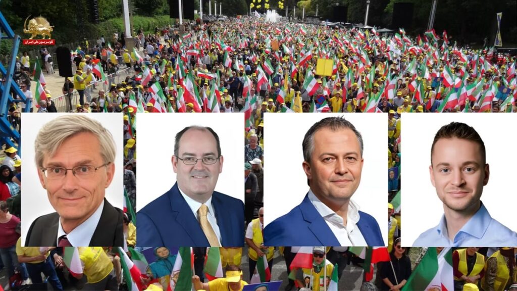 شخصيات سياسية أوروبية في تظاهرة بروكسل: حان وقت التغيير في إيران والمقاومة المنظمة هي البديل