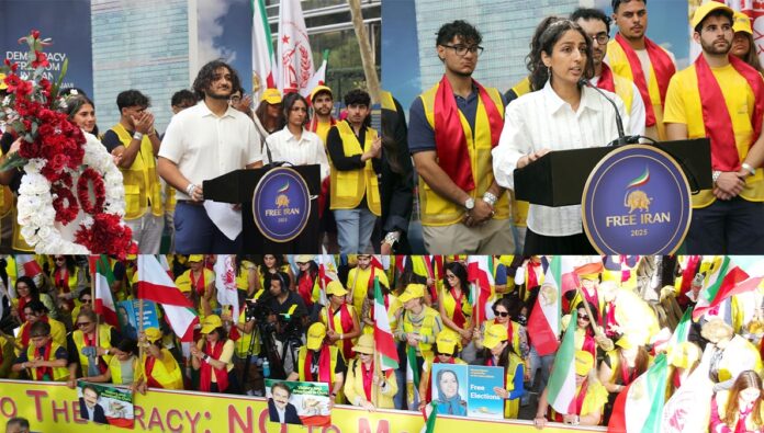 تقرير مصور - آلاف الإيرانيين في نيويورك يطالبون بطرد رئيس نظام الملالي والاعتراف بالمقاومة الإيرانية بقيادة السيدة مريم رجوي