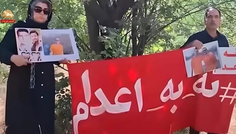 حملة “لا للإعدام” تتوسع في إيران: عائلات السجناء والمواطنون يحتجون في طهران والمدن الكبرى