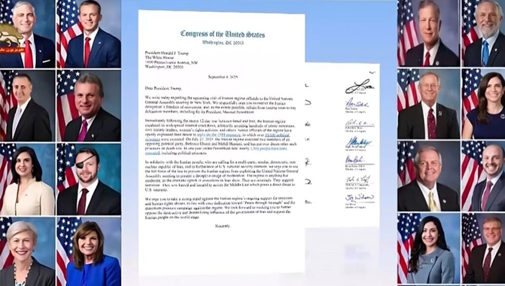 في رسالة إلى الرئيس الأمريكي، 40 عضوًا في الكونغرس يطالبون بفرض قيود صارمة على وفد النظام الإيراني ودعم تطلعات الشعب الإيراني