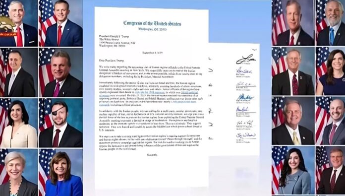 في رسالة إلى الرئيس الأمريكي، 40 عضوًا في الكونغرس يطالبون بفرض قيود صارمة على وفد النظام الإيراني ودعم تطلعات الشعب الإيراني