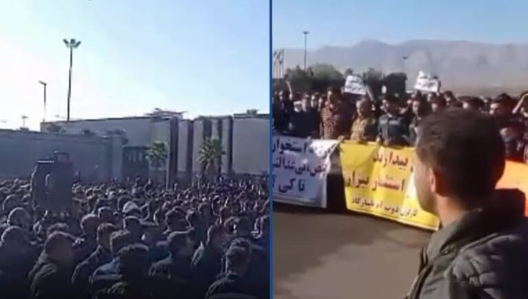 تجمّع احتجاجي واسع لعمّال فولاذ باسارغاد كوار أمام المصنع