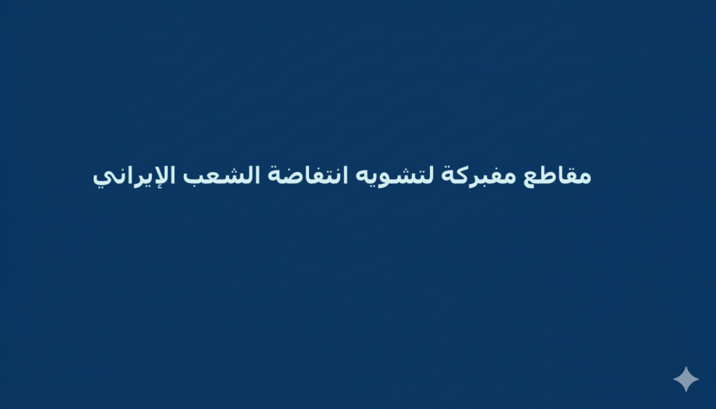 منظمة مجاهدي خلق الإيرانية: مقاطع مفبركة لتشويه انتفاضة الشعب الإيراني