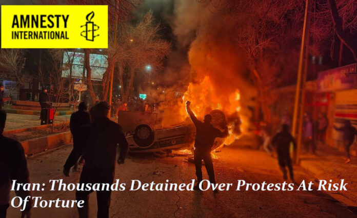 منظمة العفو الدولية: آلاف المعتقلين في إيران يواجهون خطر التعذيب والإعدام