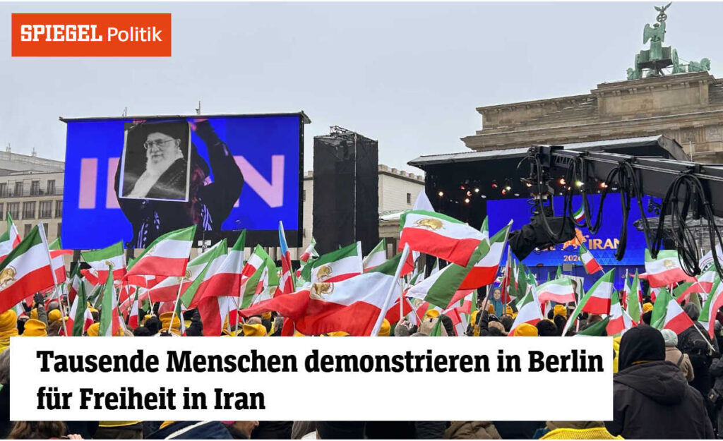 "دير شبيغل": برلين تحتشد من أجل "إيران حرة".. ومريم رجوي تطالب بمحاكمة خامنئي دولياً وتدخل مجلس الأمن