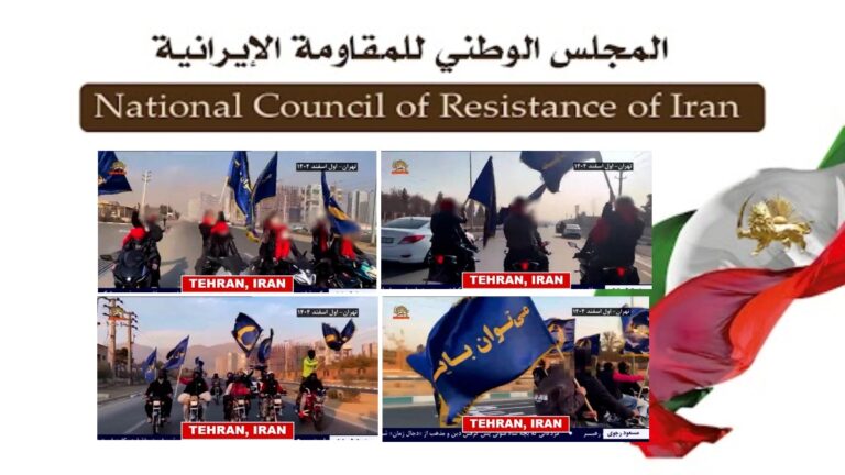 استعراض شجاع لراكبي الدراجات النارية من وحدات المقاومة في شوارع طهران بشعار “يمكن ويجب”