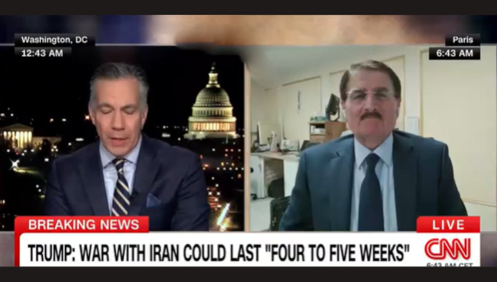 سي إن إن: علي صفوي يؤكد أن إسقاط النظام ينبع من الداخل و مهمة حكومة مؤقتة إجراء انتخابات حرة في إيران