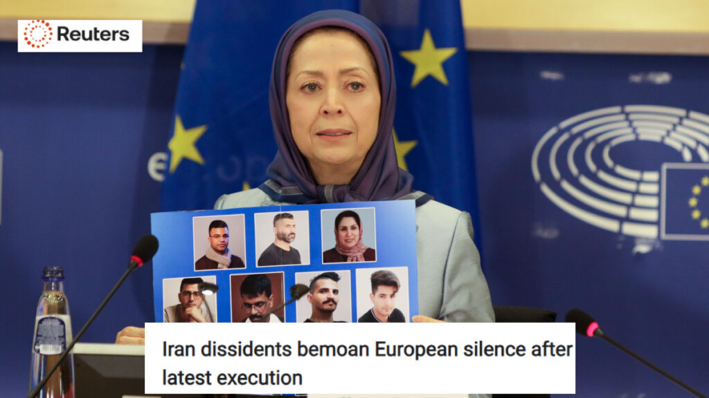 وكالة رويترز: المقاومة الإيرانية تندد بالصمت الأوروبي إزاء تصاعد الإعدامات على يد النظام الإيراني