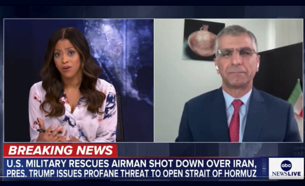 إي بي سي نيوز: صادق بور يؤكد أن المعركة الحقيقية هي بين الشعب والنظام الإيراني الذي يوشك على الانهيار