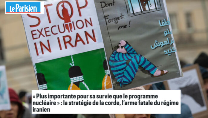 صحيفة لو باريزيان: استراتيجية المشنقة.. السلاح الأهم لبقاء النظام الإيراني وسط صمت عالمي