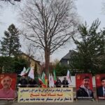 برلين: اليوم الخامس والأربعون لاعتصام الإيرانيين الأحرار أمام سفارة النظام الإيراني دعمًا لانتفاضة الشعب