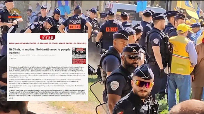إدانة صريحة من حركة مراب الفرنسية لحظر تظاهرة المقاومة الإيرانية ولجوء الشرطة للعنف المفرط
