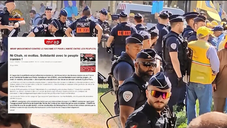 إدانة صريحة من حركة مراب الفرنسية لحظر تظاهرة المقاومة الإيرانية ولجوء الشرطة للعنف المفرط