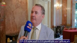ليام فوكس : لا يمكن التفاوض مع النظام الإيراني وتغييره هو الحل الوحيد لإرساء السلام في المنطقة
