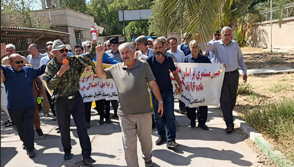 احتجاجات متجددة لمتقاعدي الضمان الاجتماعي في طهران وشوش تنديداً بنهب صناديق التقاعد والغلاء