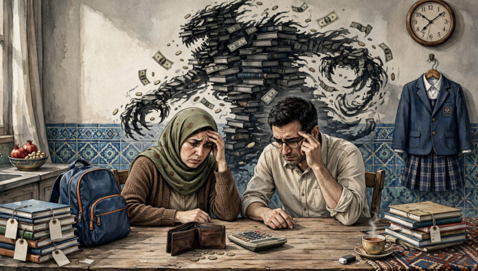 كابوس عام دراسي جديد في إيران: عندما يتحول التعليم من حق إنساني إلى عبء يقصم ظهور العائلات