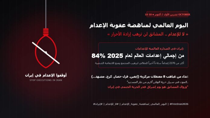 بيان السجناء السياسيين في 8 سجون مركزية بإيران في اليوم العالمي لمناهضة الإعدام