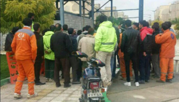 احتجاج عمال البلدية في كرمنشاه