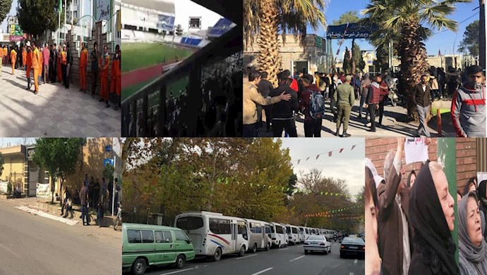 احتجاجات وإضرابات في المدن الإيرانية احتجاجات وإضرابات في المدن الإيرانية