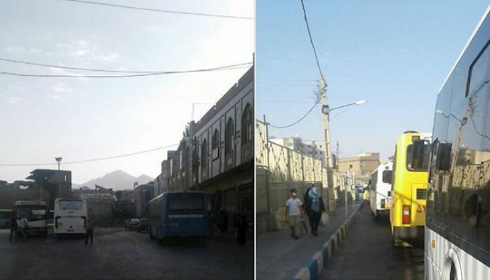 إضراب سائقي مصلحة نقل الركاب عن العمل بمدينة همدان