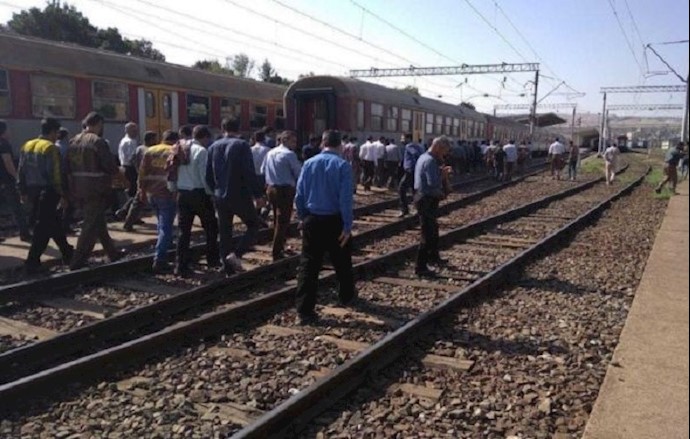 إضراب عمال السكك الحديدية بمدينة تبريز