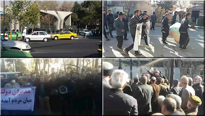احتجاجات وإضرابات في المدن الإيرانية 