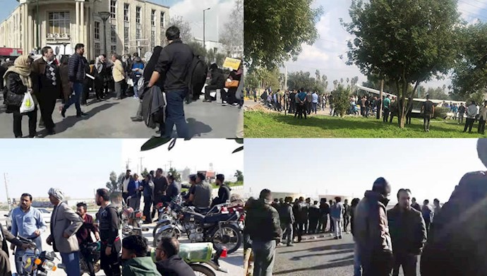 15حركة احتجاجية في إيران ليوم الثلاثاء 19 فبراير 2019 