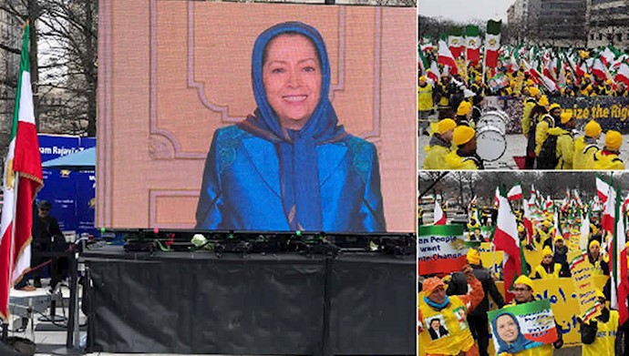 مظاهرة المعارضة الإيرانية في العاصمة الأمريكية واشنطن