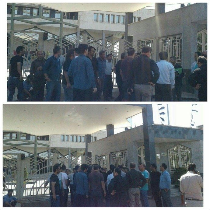 تجمع احتجاجي لعمال مصنع ”إيران“ لإنتاتج العدادات 