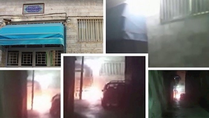 مشهد – إضرام النار في حوزة لنشر الجهل والجريمة التابعة للملالي – 30 يوليو 2020