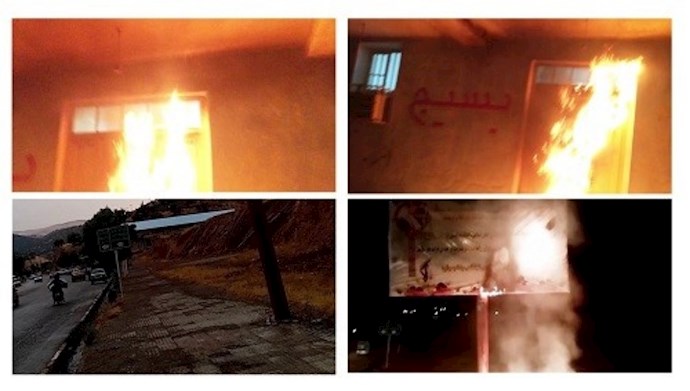 هرمزكان– إضرام النار في مقرللباسيج اللاشعبي – 30 يوليو 2020