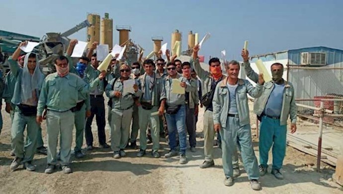 إضراب عمال سقالات شركة كاما في طهران 