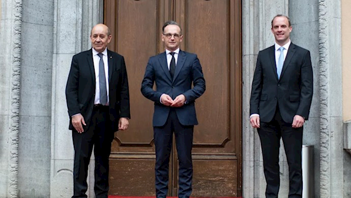 وزراء خارجية الدول الأوروبية الثلاث