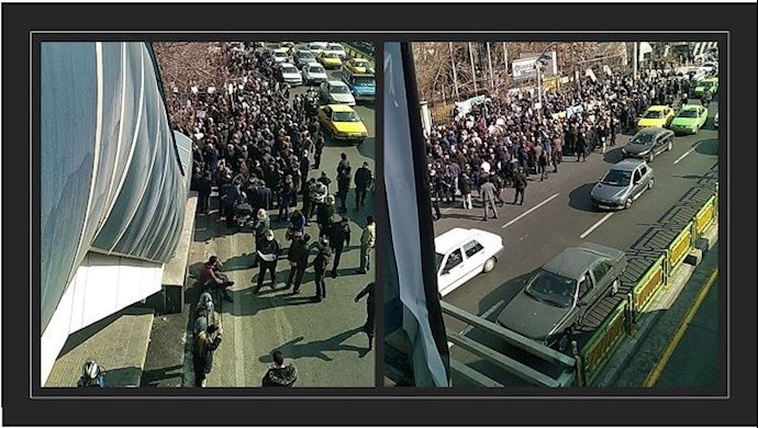 طهران - متقاعدون يتظاهرون أمام وزارة العمل – 26 يناير2021