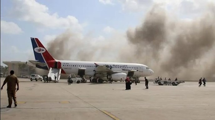 هجوم صاروخي على مطار عدن