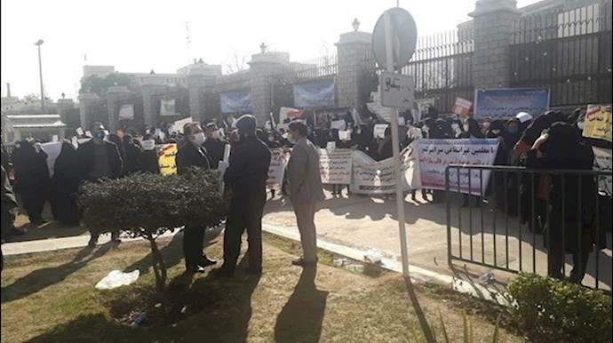 تجمع التدريسيين أمام مجلس شورى الملالي – 21 فبراير
