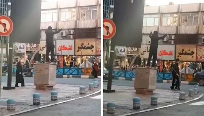 احتجاج لمواطن ناقم في طهران