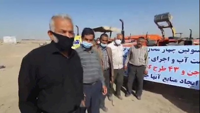 مظاهرة للمزارعين في خوراسكان، أصفهان