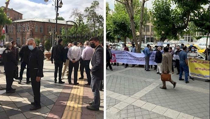 وقفة احتجاجية لأصحاب الحوالات لشركة أذويكو في طهران1