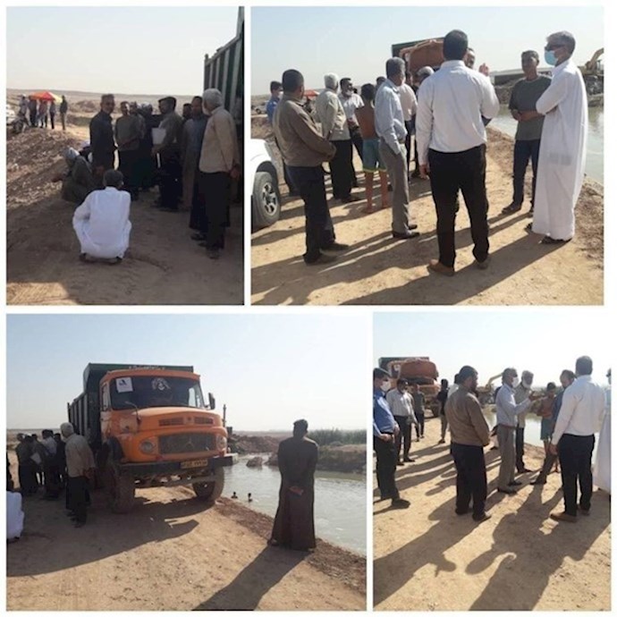 مظاهرة احتجاجية لمزارعي الأهواز مظاهرة احتجاجية لمزارعي الأهواز