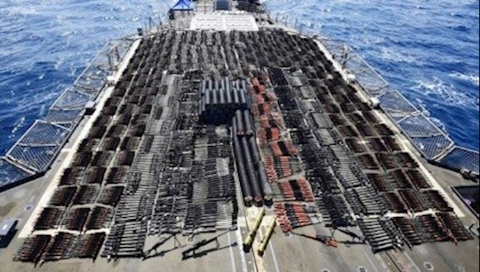 شحنة الأسلحة المضبوطة في بحر عمان شحنة الأسلحة المضبوطة في بحر عمان