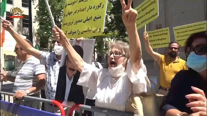 تظاهرات إيرانيین في بروكسل وفيينا 1