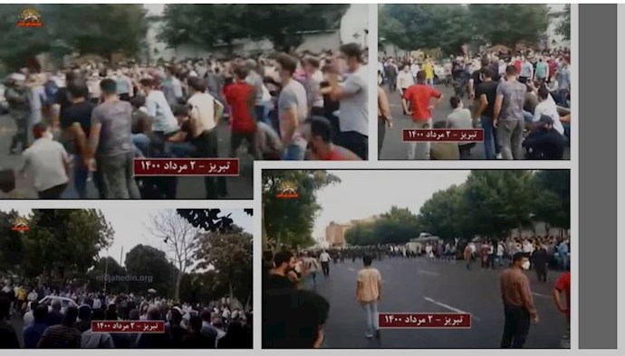 تبريز-  مظاهرات حاشدة لمواطني تبريز ضد نظام الملالي وتضامنًا مع انتفاضة خوزستان و دعمها