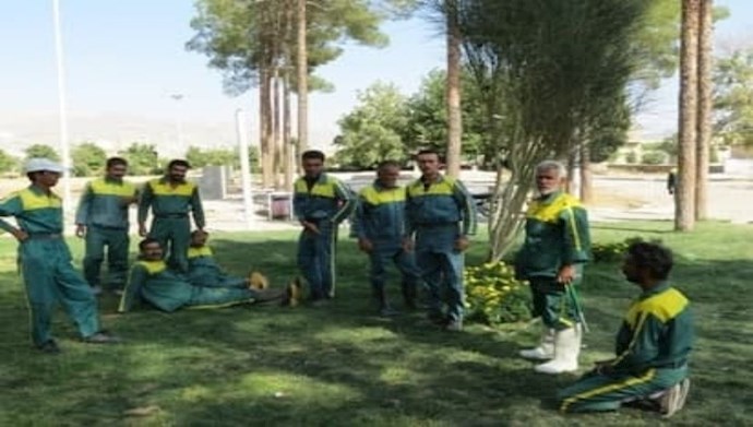 احتجاج عمال المساحات الخضراء  في منطقة بارس جنوبي الخاصة