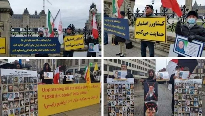 إيرانيون يحتجون في أوتاوا وأوسلو وتورنتو ويوتوبوري دعما للاحتجاجات في اصفهان