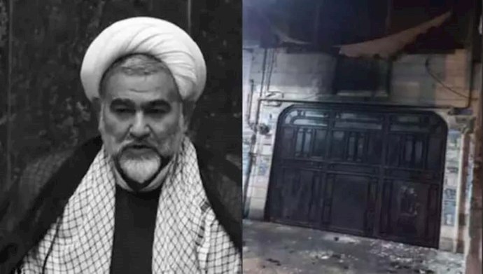 شباب الانتفاضة يضرمون النار في مكتب المعمم ”نوروزي“ عضو مجلس شورى الملالي وقاتل منتفضي نوفمبر